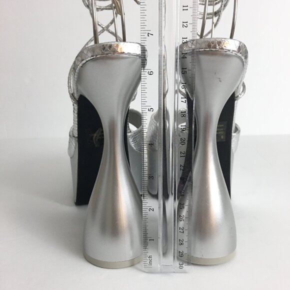 EGO Silver Platform Heels - Picture 13 of 15